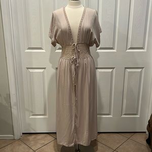 Do Everything in Love Maxi Double Tie Front Duster